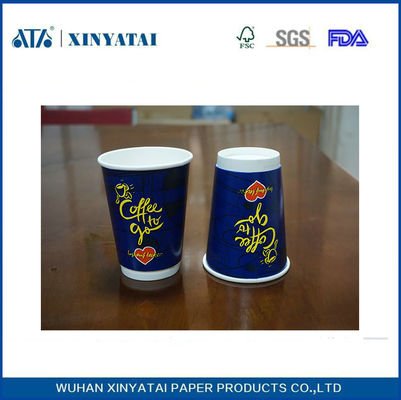Porcellana Bere 10 once di stampa caldo su ordinazione di carta tazze / Eco Friendly Recycled Paper Cup fornitore