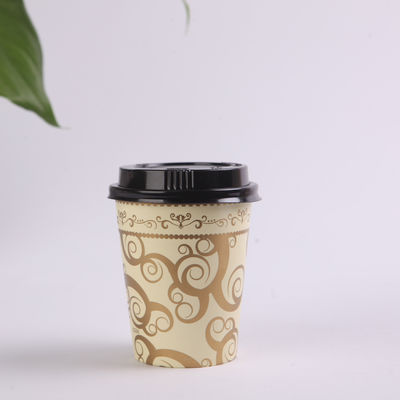 Porcellana 12 once logo stampato a parete singola bicchieri di carta per bevande calde, usa e getta tazze di caffè con coperchi fornitore