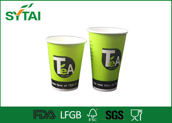 Porcellana Verde doppio del commestibile della tazza di tè della carta di Recycalable stampato fornitore