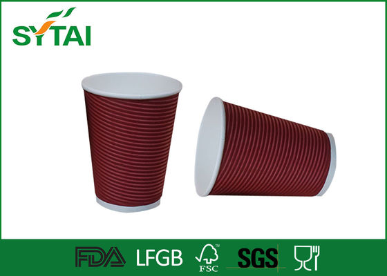 Porcellana Bio- personalizzi le tazze di carta 8 che dell'ondulazione di stampa 10 12 Oz zigzagano caffè caldo fornitore