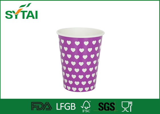 Porcellana Le piccole tazze di caffè di carta isolate riciclabili con l'abitudine hanno stampato 10oz 350 ml fornitore