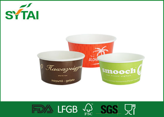 Porcellana 20 oz Doppio PE rivestimento di carta del gelato Coppe / Frozen Yogurt bicchiere di carta ecologica fornitore