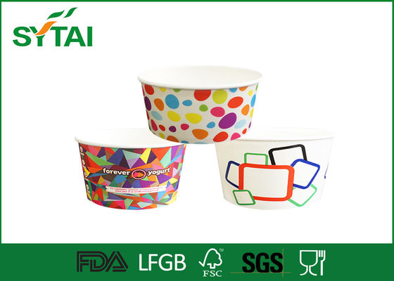Porcellana Piccola stampa personalizzata Frozen Yogurt &amp; Ice Cream Bicchieri di carta con coperchi, carta Bocce 2 oz fornitore