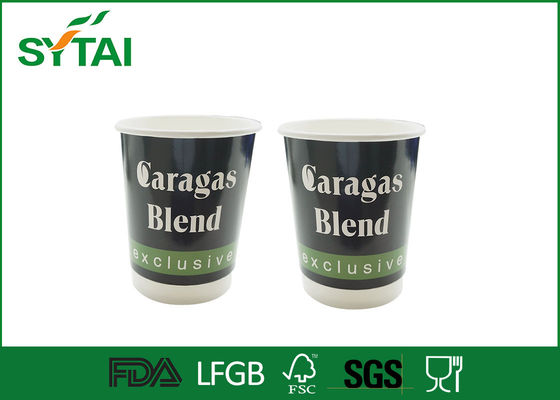 Porcellana Tazze di carta doppie di stampa di logo FDA/dello SGS/LFGB per caffè caldo 12oz 400ML fornitore