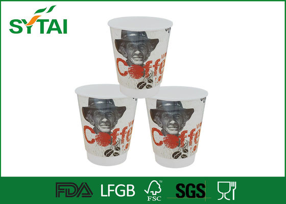Porcellana Doppia resistente al calore sicuro murato bicchieri di carta 12oz isolati delle tazze di caffè di carta fornitore