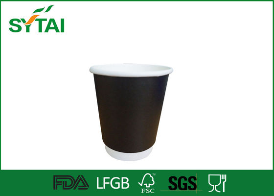 Porcellana Bicchieri di carta usa e getta doppia parete coibentata, caffè o tè bevanda calda tazza di carta 10oz fornitore