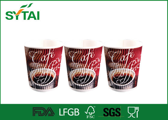 Porcellana Il logo su ordinazione isolato 14oz ha stampato le tazze di carta dell'ondulazione per caffè caldo fornitore