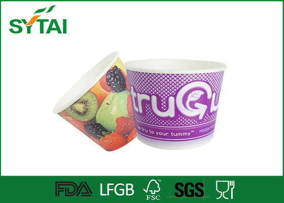 Porcellana il logo 12oz ha stampato le tazze di carta del gelato del yogurt con i coperchi, FDA fornitore