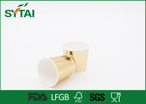 Porcellana Piccolo oro 4 biodegradabili rivestiti del singolo PE doppio delle tazze di carta di Oz fornitore