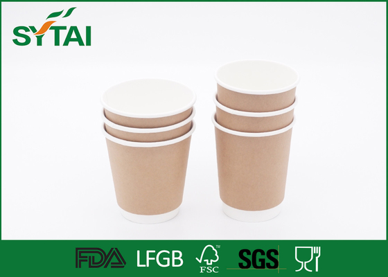 Porcellana Tazze di carta doppie di logo su ordinazione eliminabili/tazze di caffè semplici del tiro via fornitore