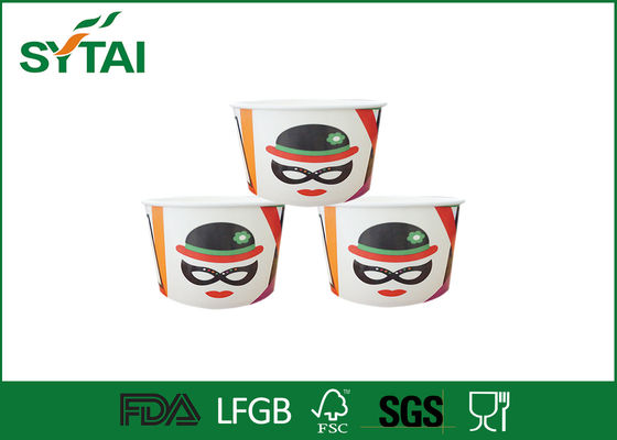 Porcellana Tazze su ordinazione del gelato della carta di logo/progettazione di carattere di carta biodegradabile delle ciotole del gelato fornitore