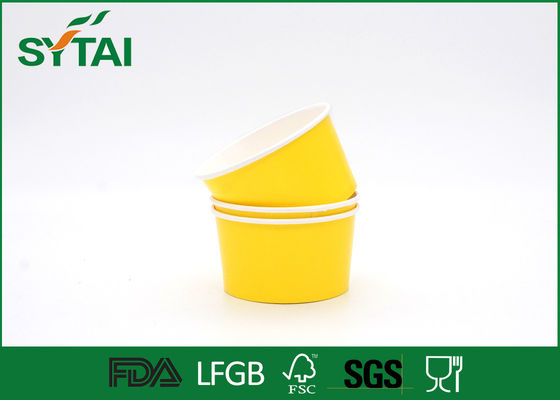 Porcellana Il gelato di carta giallo su misura semplice lancia logo eliminabile stampato fornitore