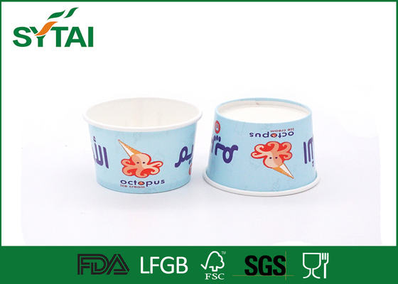 Porcellana Eliminabile ispessisca le piccole tazze di carta con stampa di Flexo, 4 Oz del gelato fornitore