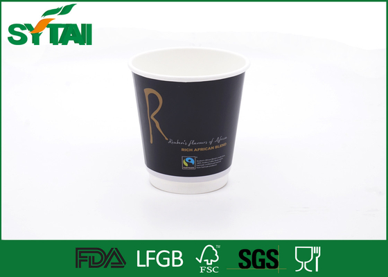 Porcellana Tazze doppie delle tazze di carta/caffè di salute eliminabili con i coperchi, norma dello SGS FDA fornitore