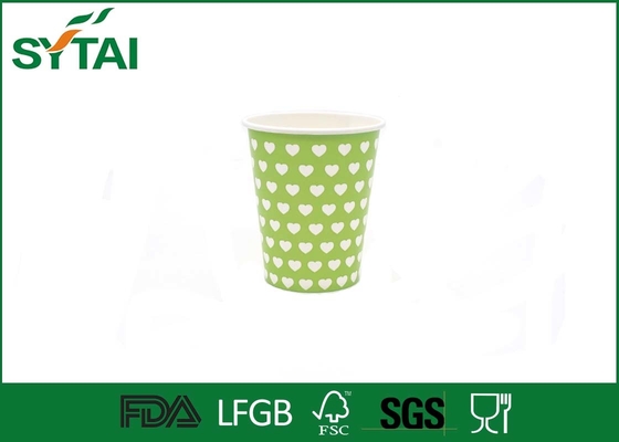 Porcellana Verde della bevanda come stampa eliminabile a parete semplice punteggiata di amore delle tazze di carta fornitore