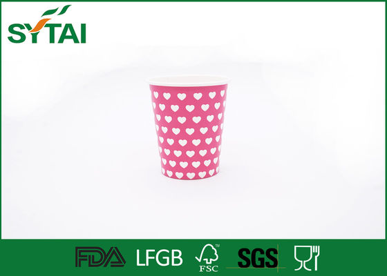 Porcellana Tazze di carta della varia bevanda calda di dimensione della pesca, caffè da andare colore rosa delle tazze fornitore