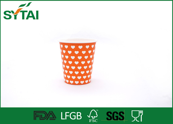 Porcellana Progettazione splendida eliminabile calda affascinante delle tazze di carta della bevanda di colore arancio fornitore