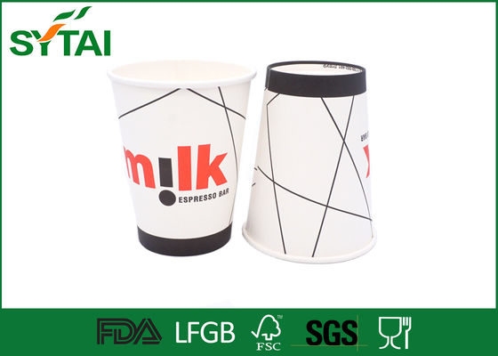 Porcellana Tazze di carta a parete semplice di stampa su misura biodegradabili per bere caldo fornitore