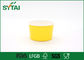 Il gelato di carta giallo su misura semplice lancia logo eliminabile stampato fornitore
