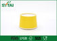 Il gelato di carta giallo su misura semplice lancia logo eliminabile stampato fornitore