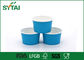 Le tazze biodegradabili del gelato della carta blu, PE hanno ricoperto i materiali fornitore