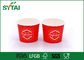 Tazza di carta amichevole eco- del gelato di dimensione su ordinazione rossa per alimento freddo fornitore