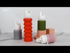 Bottiglia d'acqua in silicone in PP per alimenti pieghevole 350ml 550ml 750ml