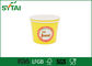 Il gelato su ordinazione stampato variopinto giallo foggia a coppa rispettoso dell'ambiente eliminabile fornitore